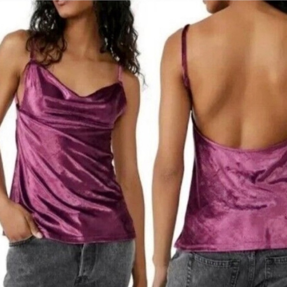 Free People All Night Velvet Tunic Top - Color: Fig Jam - Size: Sma…